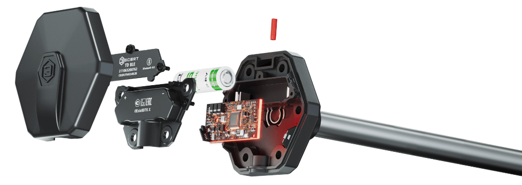 Vista interna del sensor de combustible GoHomeGPS