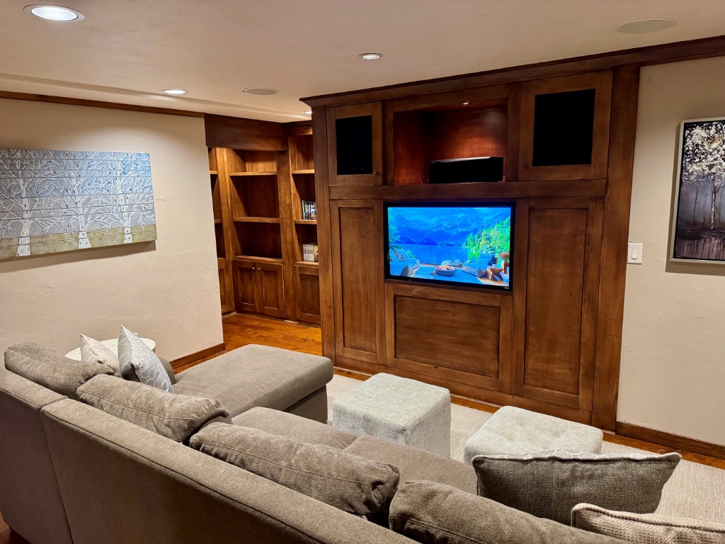 Movie/Media Room - Large Screen & Sectional