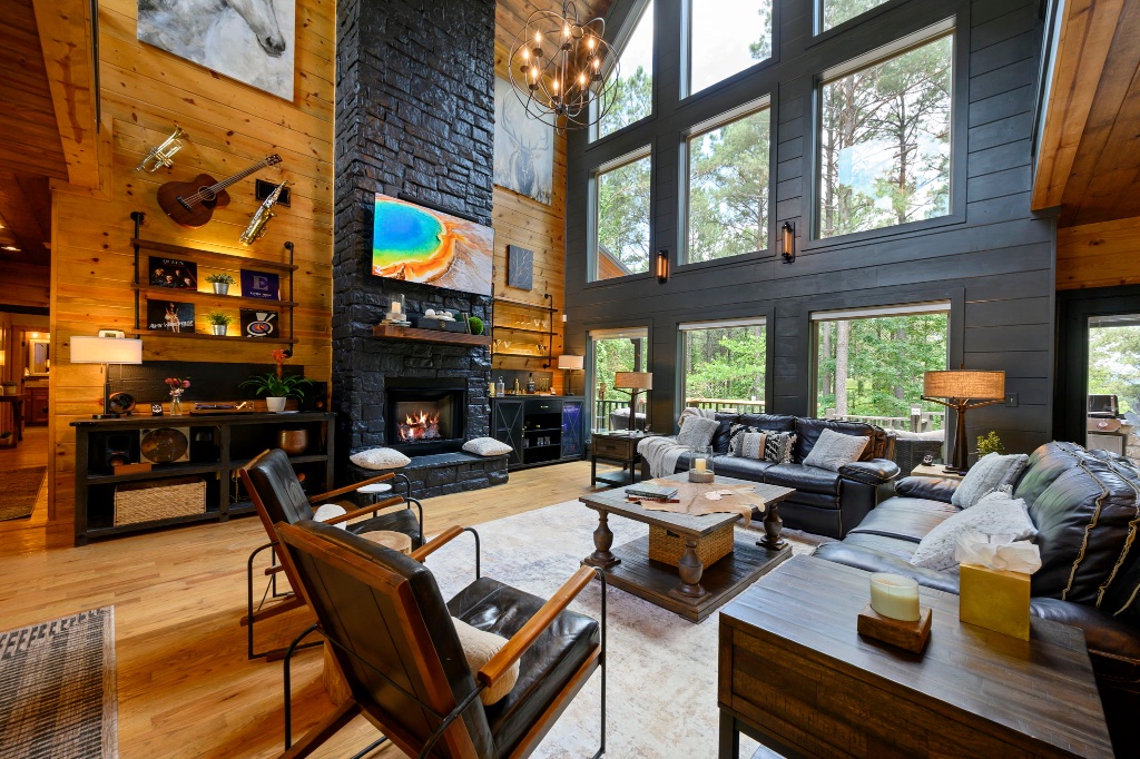 Living Room - TV Displaying Grand Prismatic Spring
