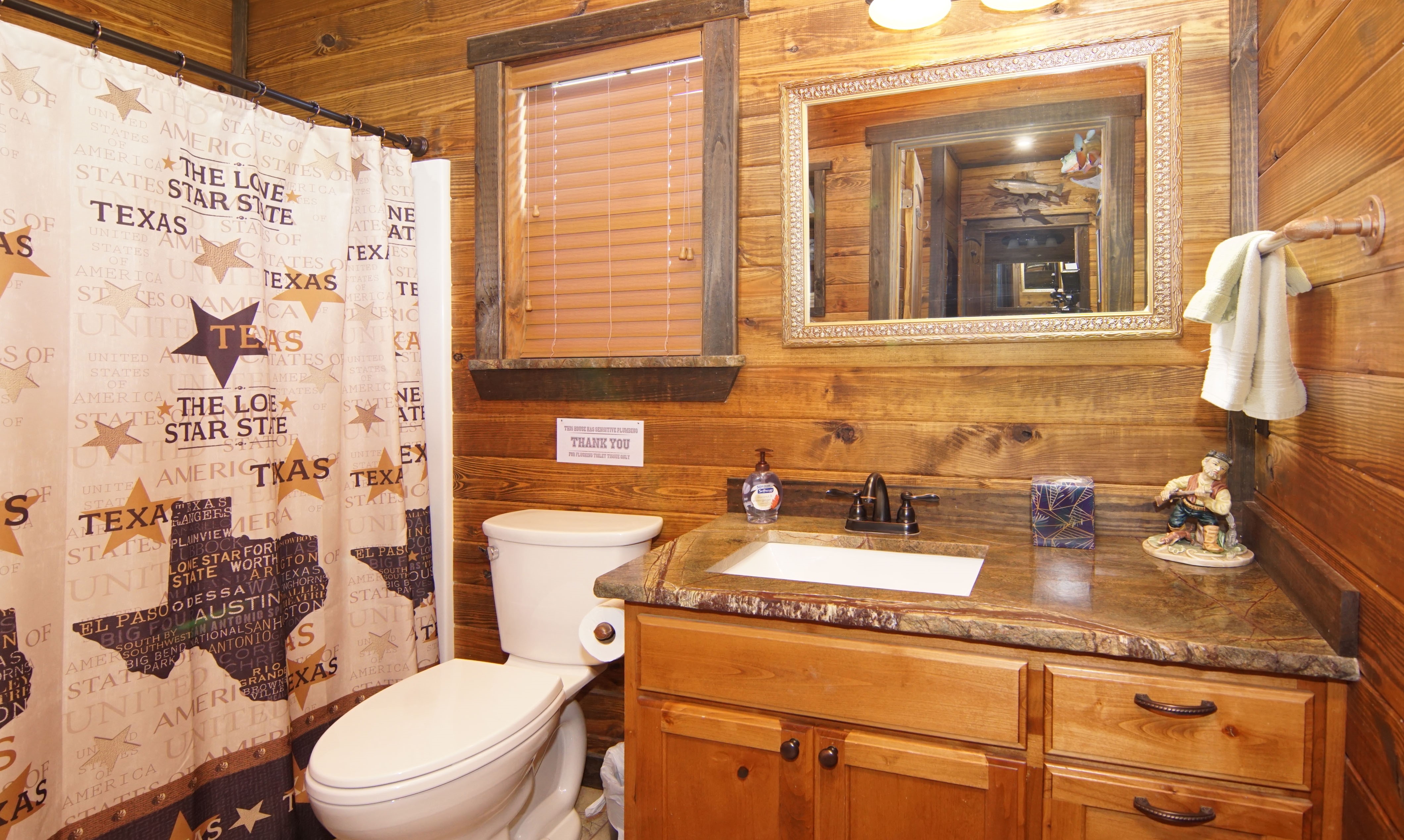 Bathroom 1 - Texas Shower Curtain