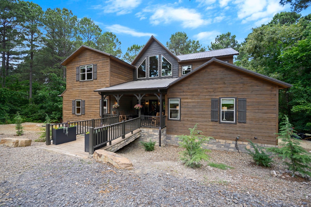 Front Exterior - Side View with Stone Foundation