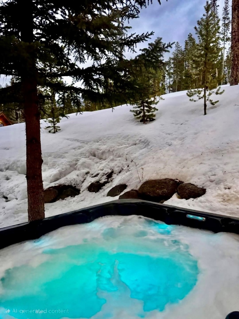 Private Hot Tub with Snow & Forest Views