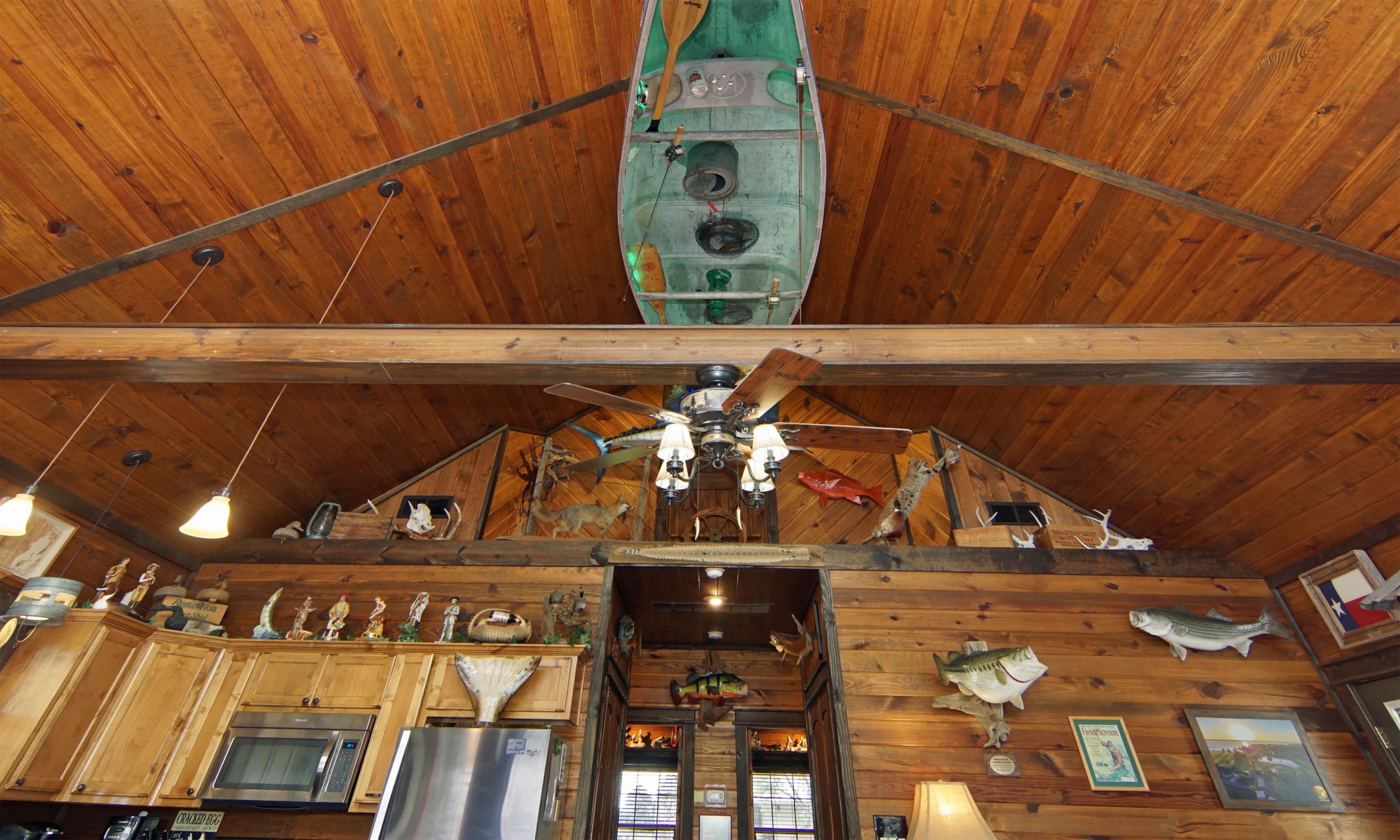 Living Room - Vaulted Ceilings & Canoe Loft