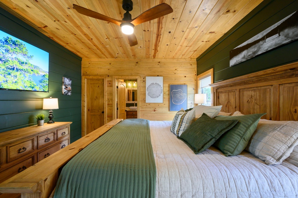 Bear Room - TV on Green Accent Wall