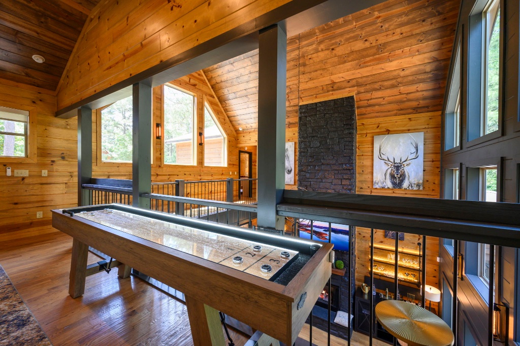 Game Loft - Overlooking Living Room & Fireplace