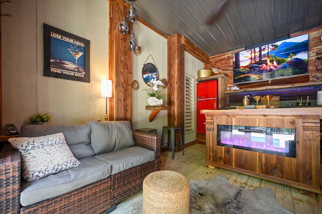 WildLife Lounge - Full Bar View with Red Fridge