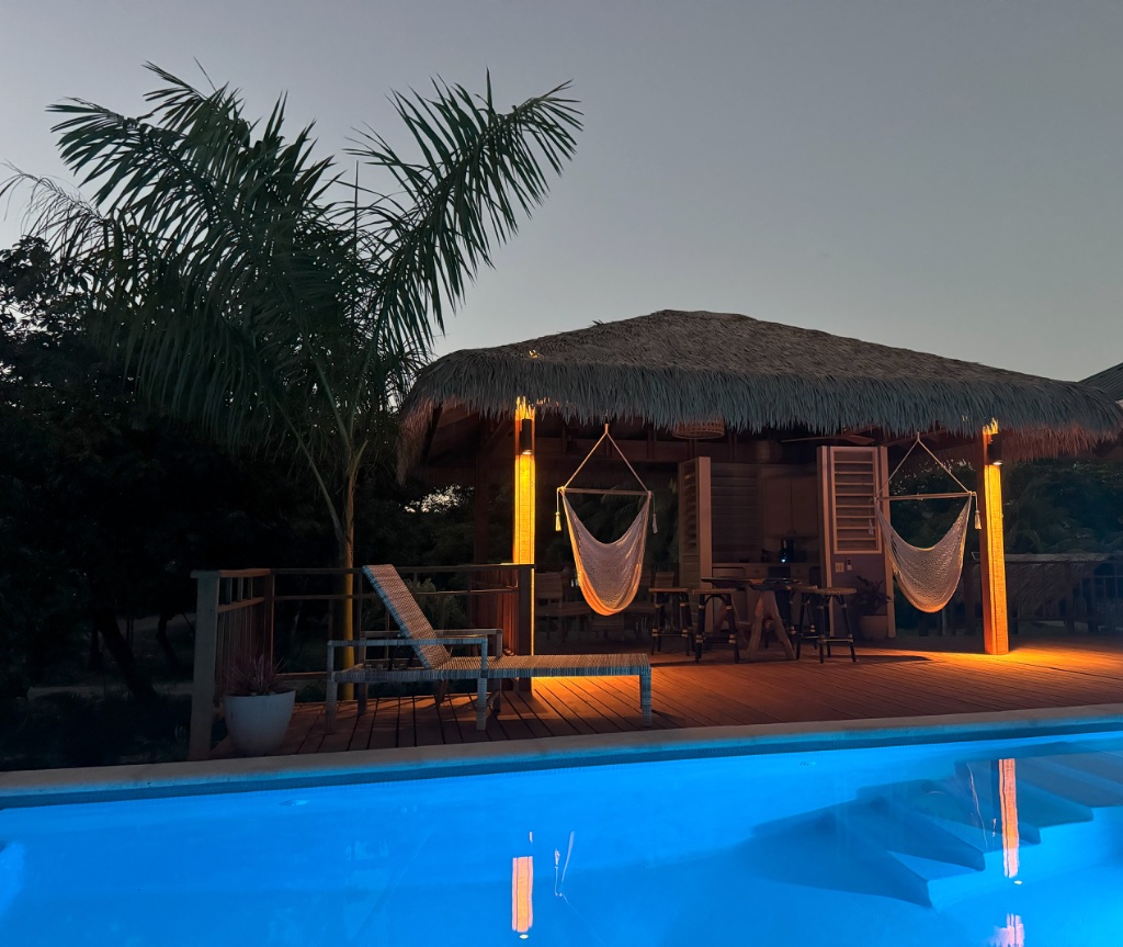 Pool & Cabana at Night