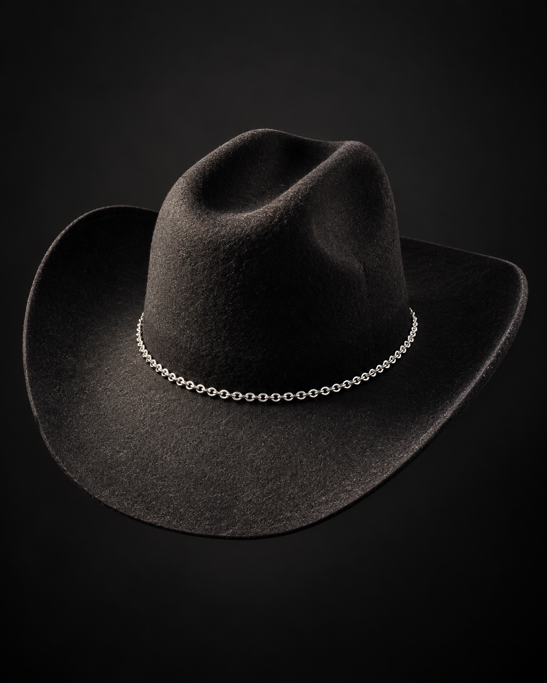 Close product view showing the Black Yin hat texture