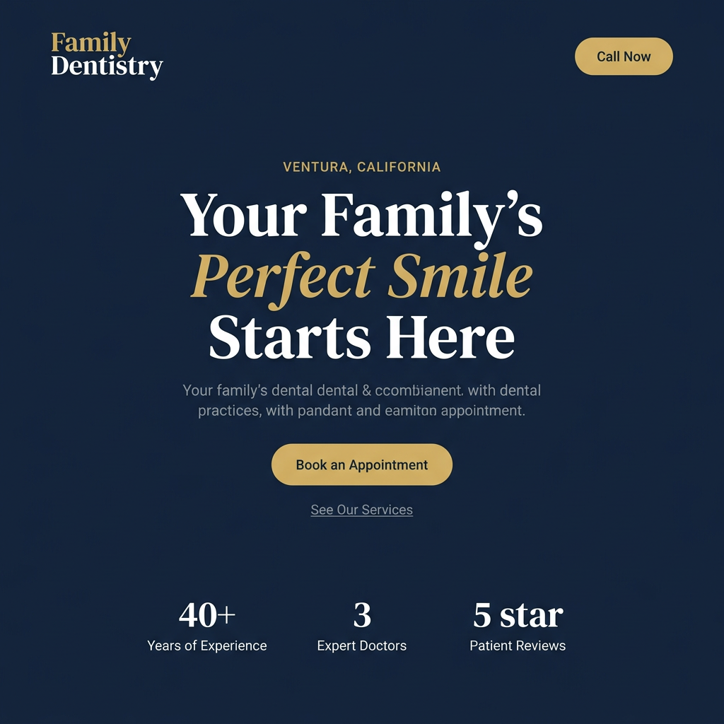 After — modern mobile-first dental website redesign