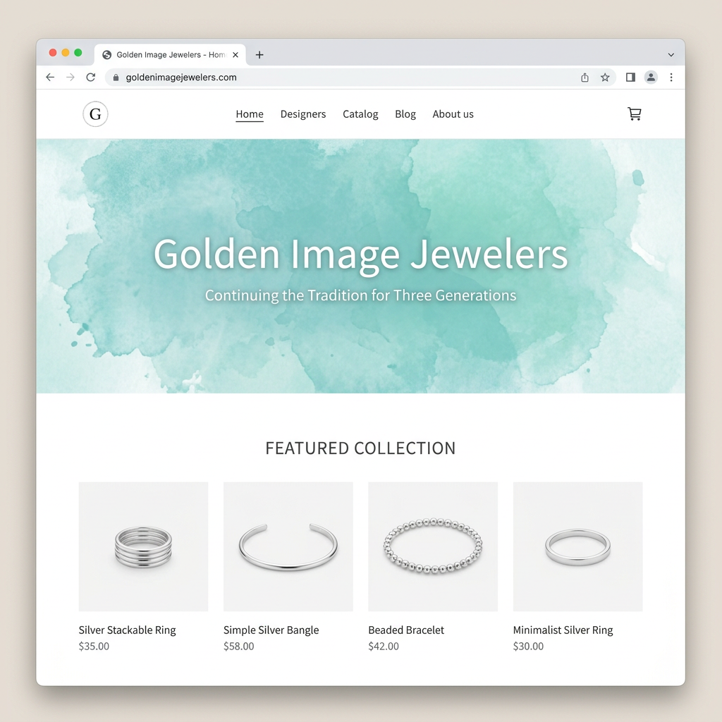 Golden Image Jewelers old Shopify website