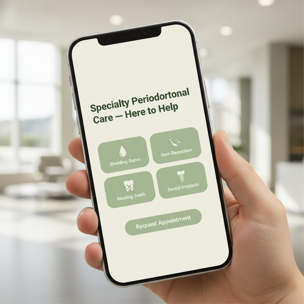 Example of a clearer mobile-first website concept for a specialty healthcare practice