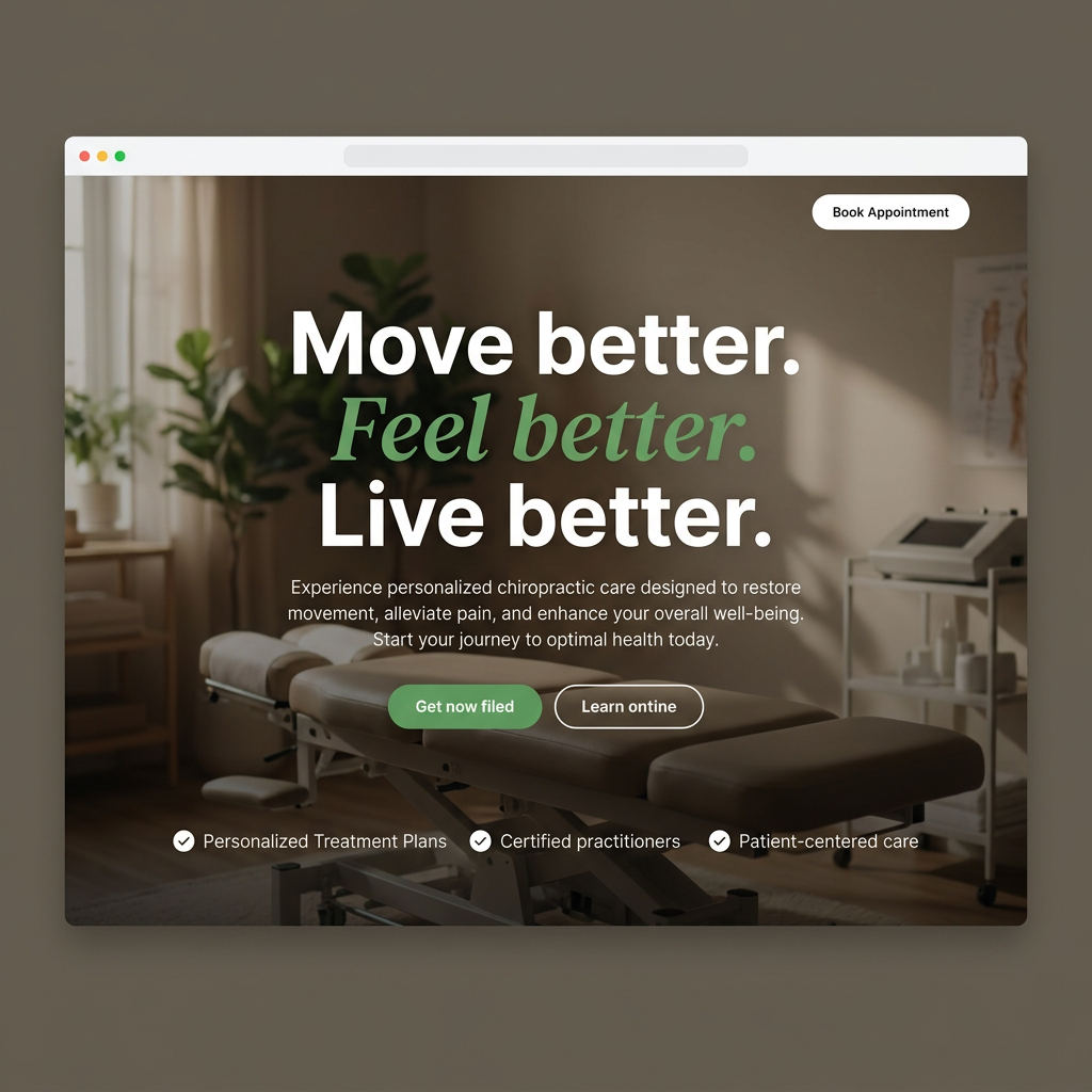 After: modern chiropractic website design