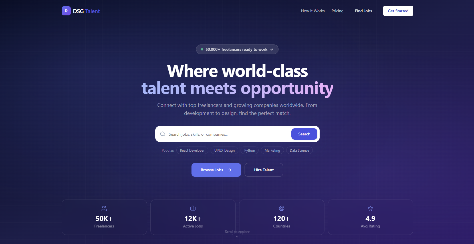 eJobs for Freelancers and Businesses template preview