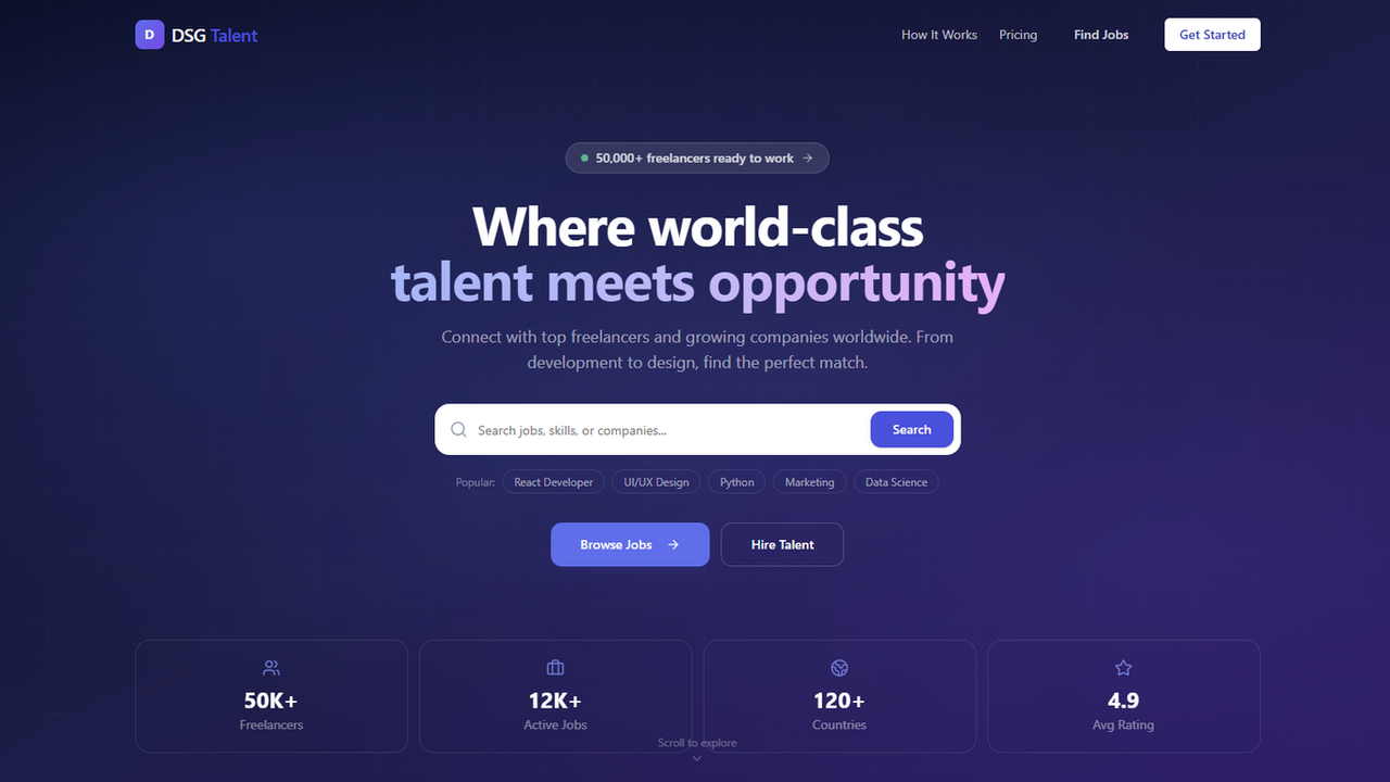 eJobs for Freelancers and Businesses template preview