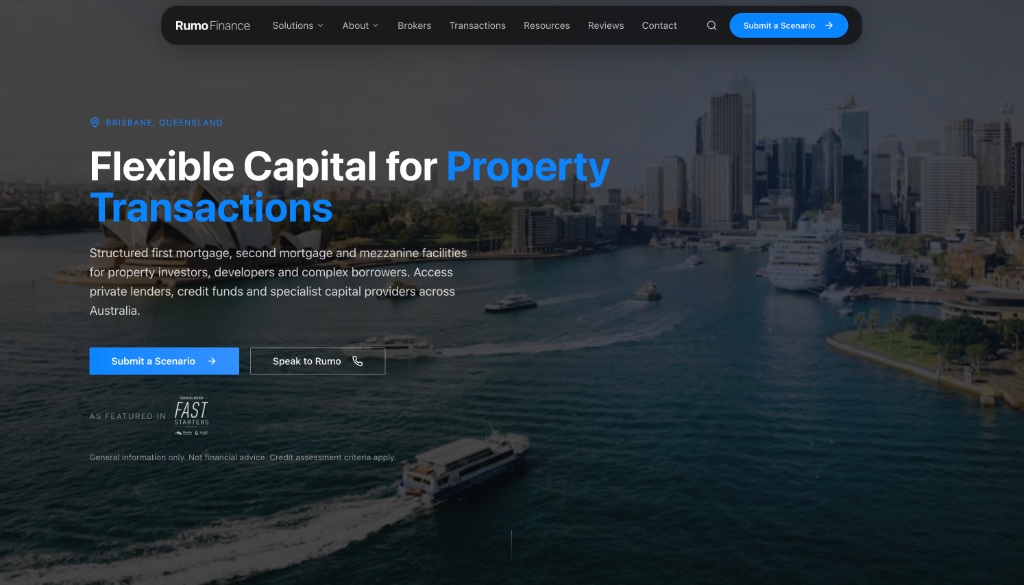 Rumo Finance website — built by Northbridge Technologies