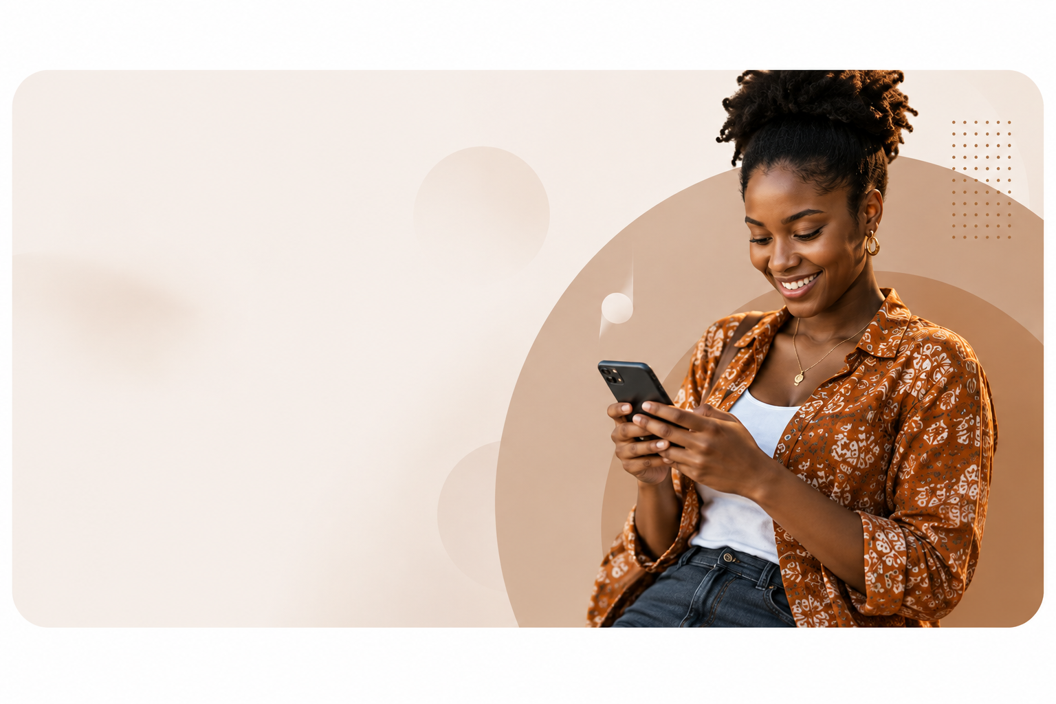 Entrepreneuse Congolaise au téléphone