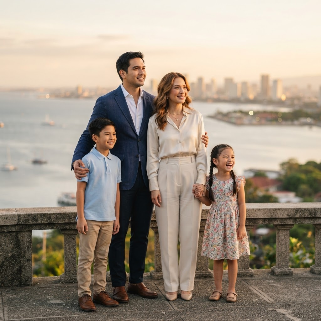 Filipino family ready for their Spain visa journey