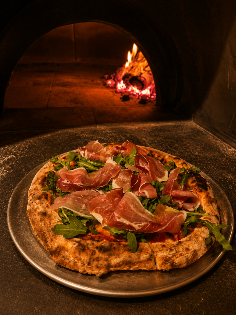 Fresh pizza from the oven
