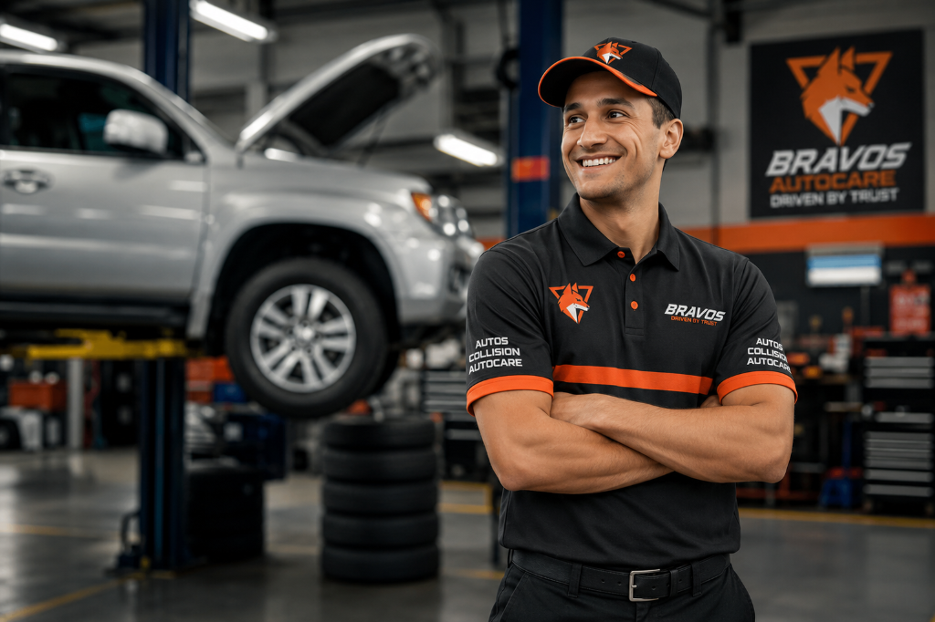 Bravos Autocare mechanic in shop
