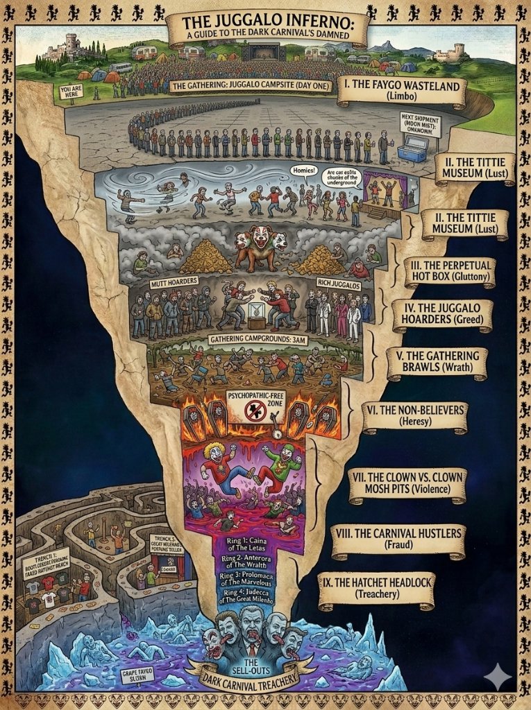 The Juggalo Inferno: A Guide to the Dark Carnival's Damned