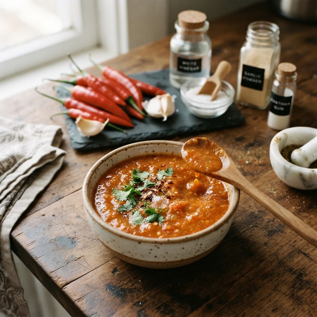 Homemade Fermented Chile Sauce