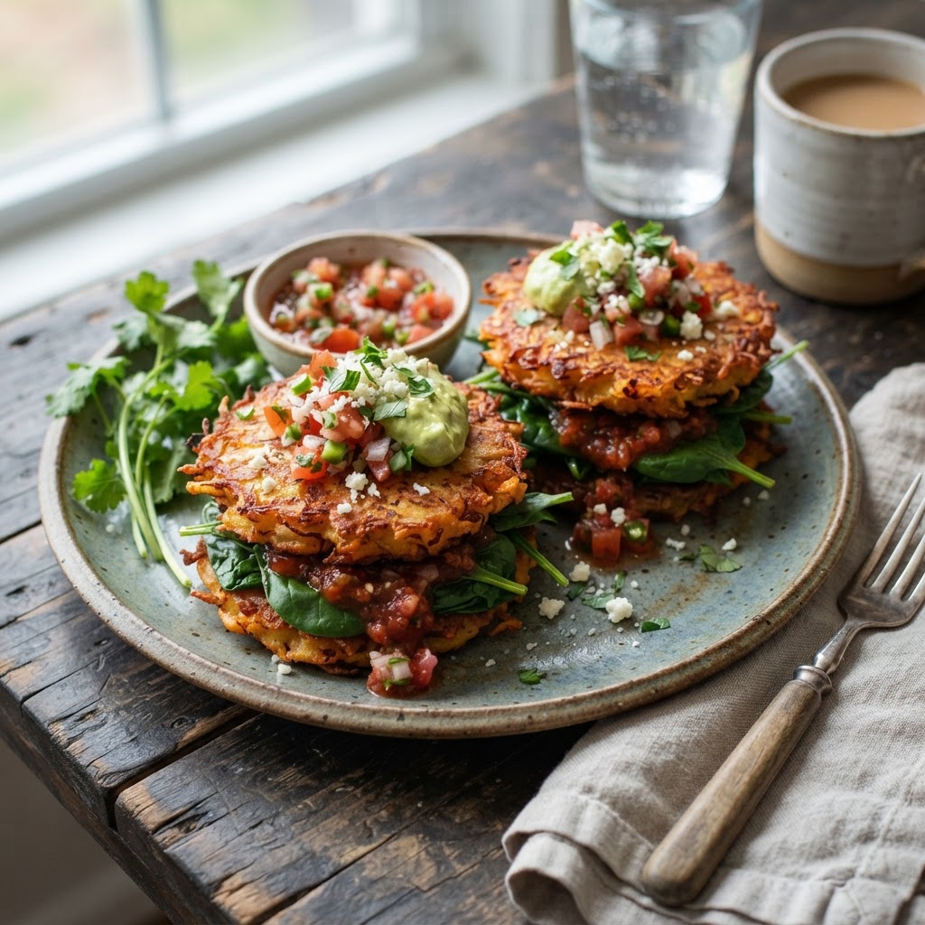 Chipotle Potato Pancake Stacks