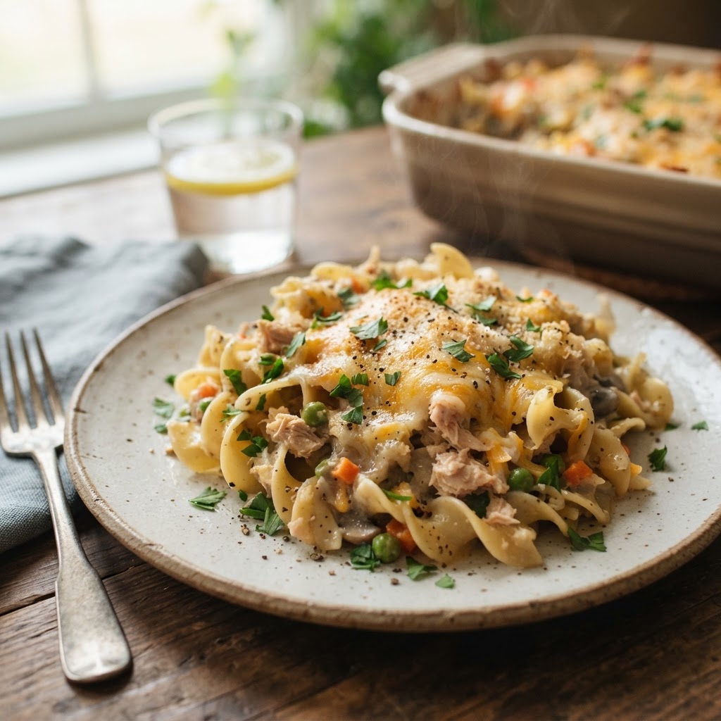 Cheesy Tuna Noodle Casserole