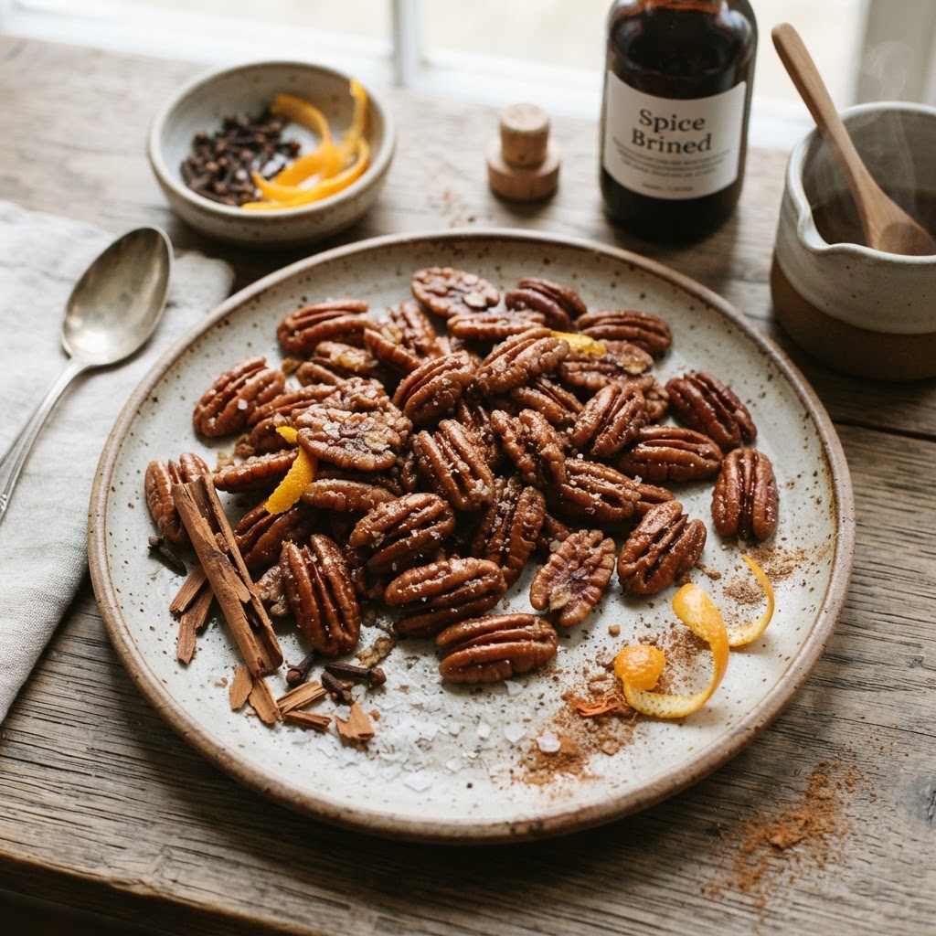 Crispy Spice-Brined Pecans