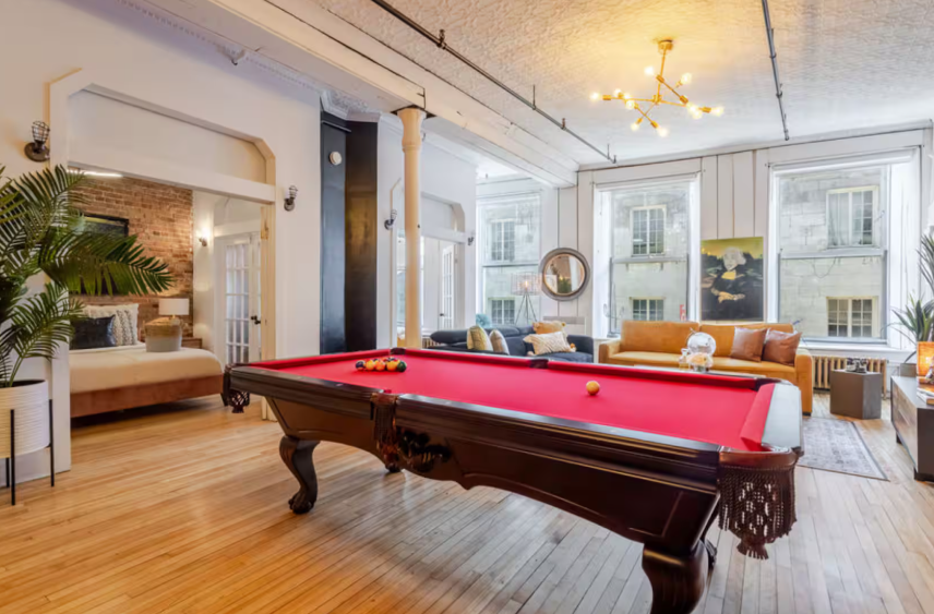 Pool table lounge
