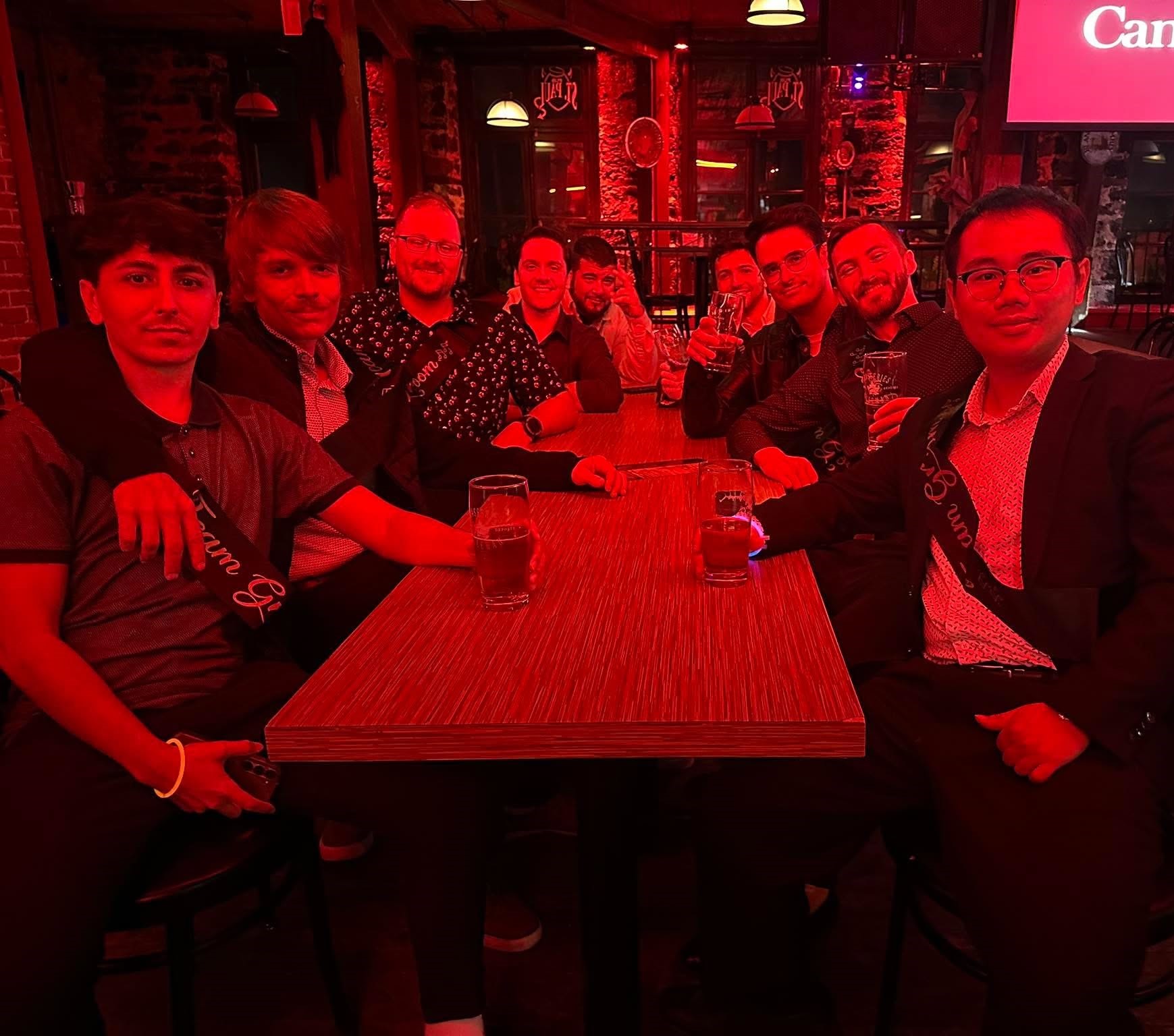 Team Groom at the table