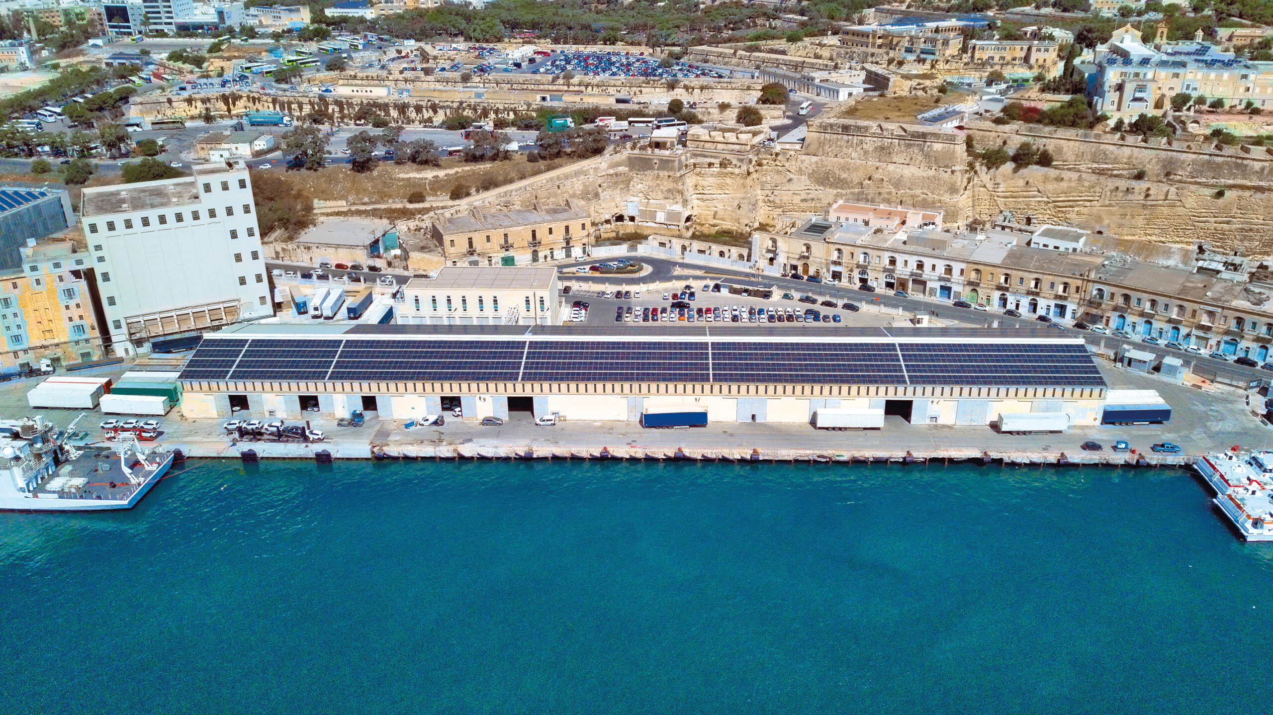 Grand Harbour aerial with the terminal in frame