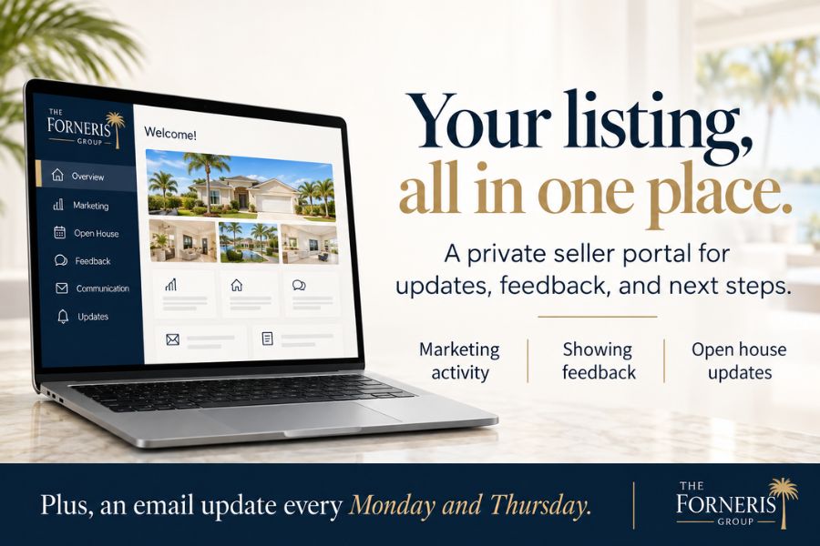 Your listing, all in one place — a private seller portal for updates, feedback and next steps