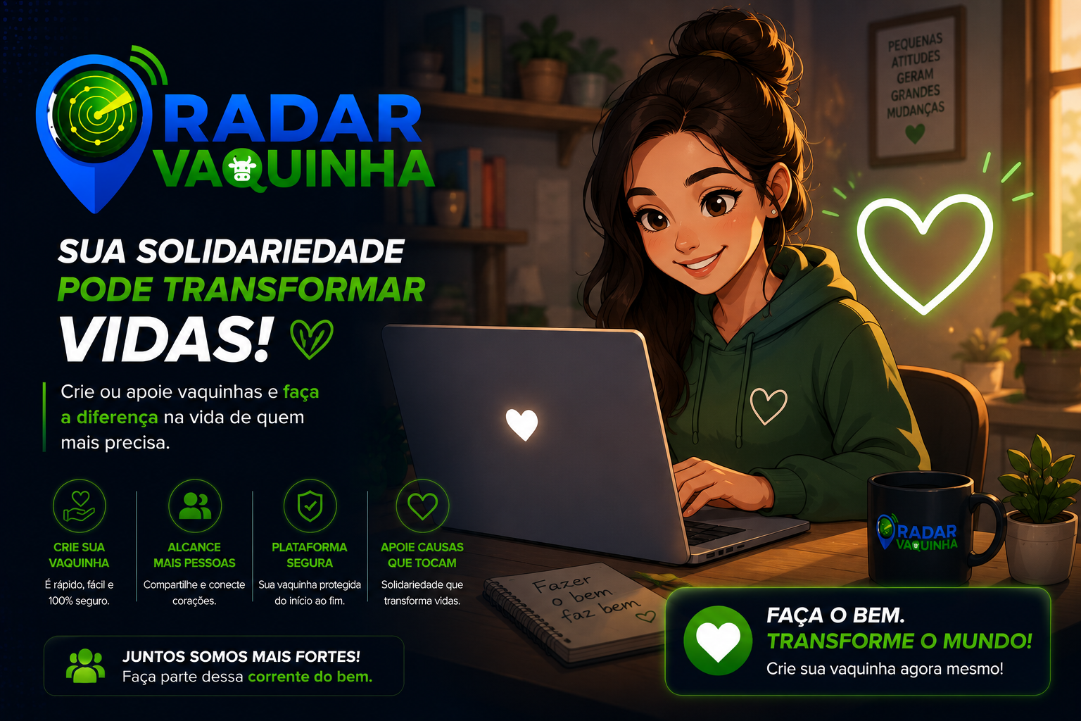 Agradeça e atualize