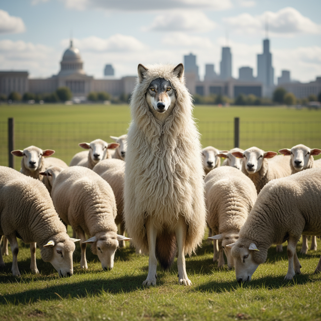 The Wolf Pretending He Aligns with the Sheep