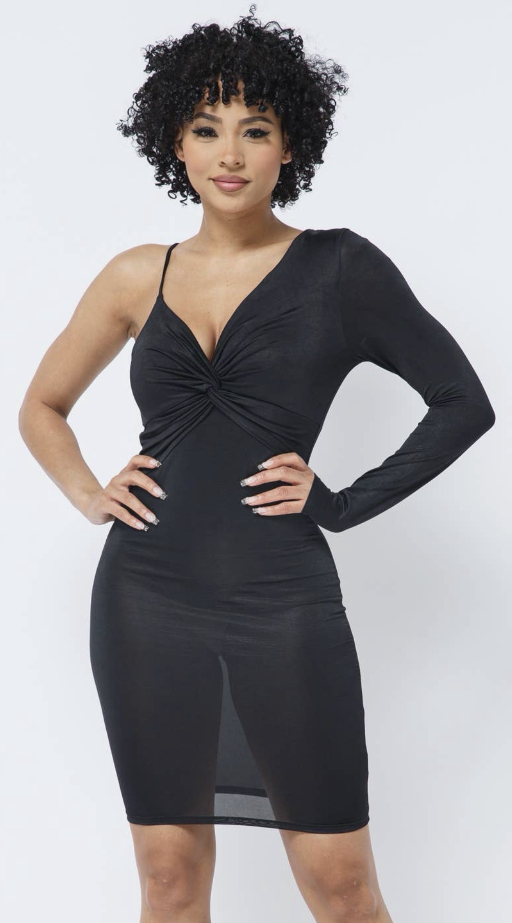 Ice Crushed Twisted Front One Shoulder