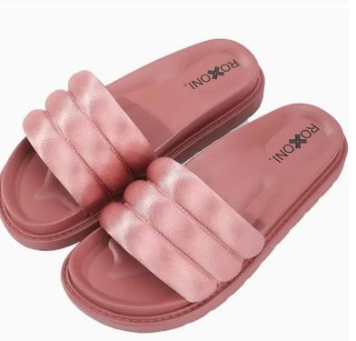 Woman padded strap slide Sandal 