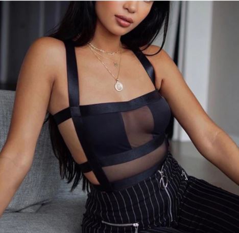 Mesh Blackout Bodysuit