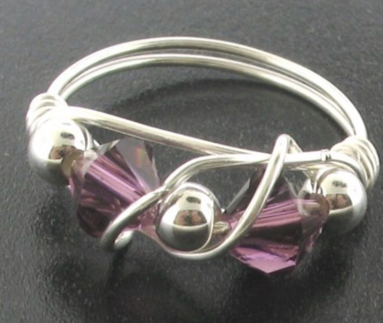 Silver Ring with Swarovski Crystal 