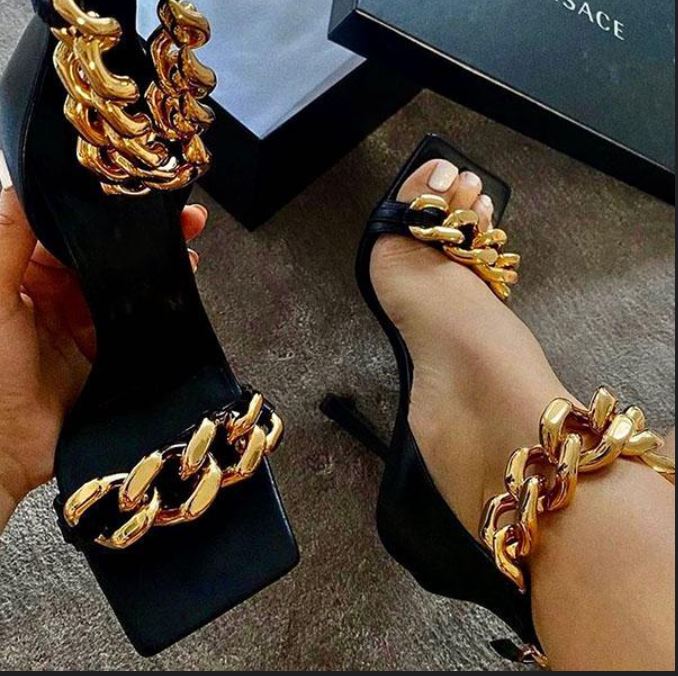Gold Chain High Heels