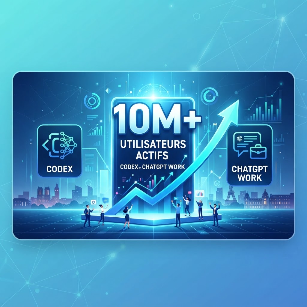 Codex et ChatGPT Work franchissent 10 millions d'utilisateurs actifs