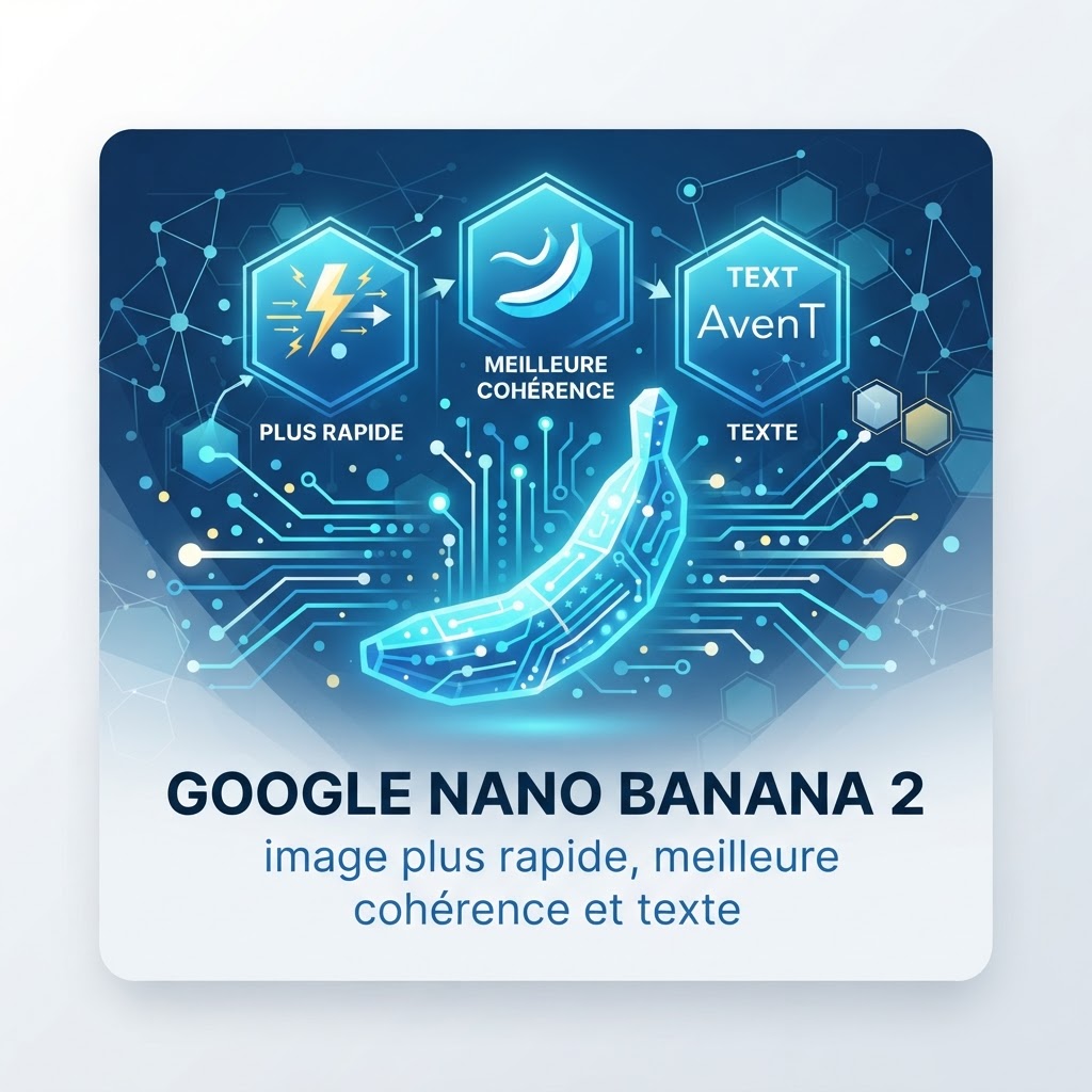 Google Nano Banana 2 : image plus rapide, meilleure cohérence et texte