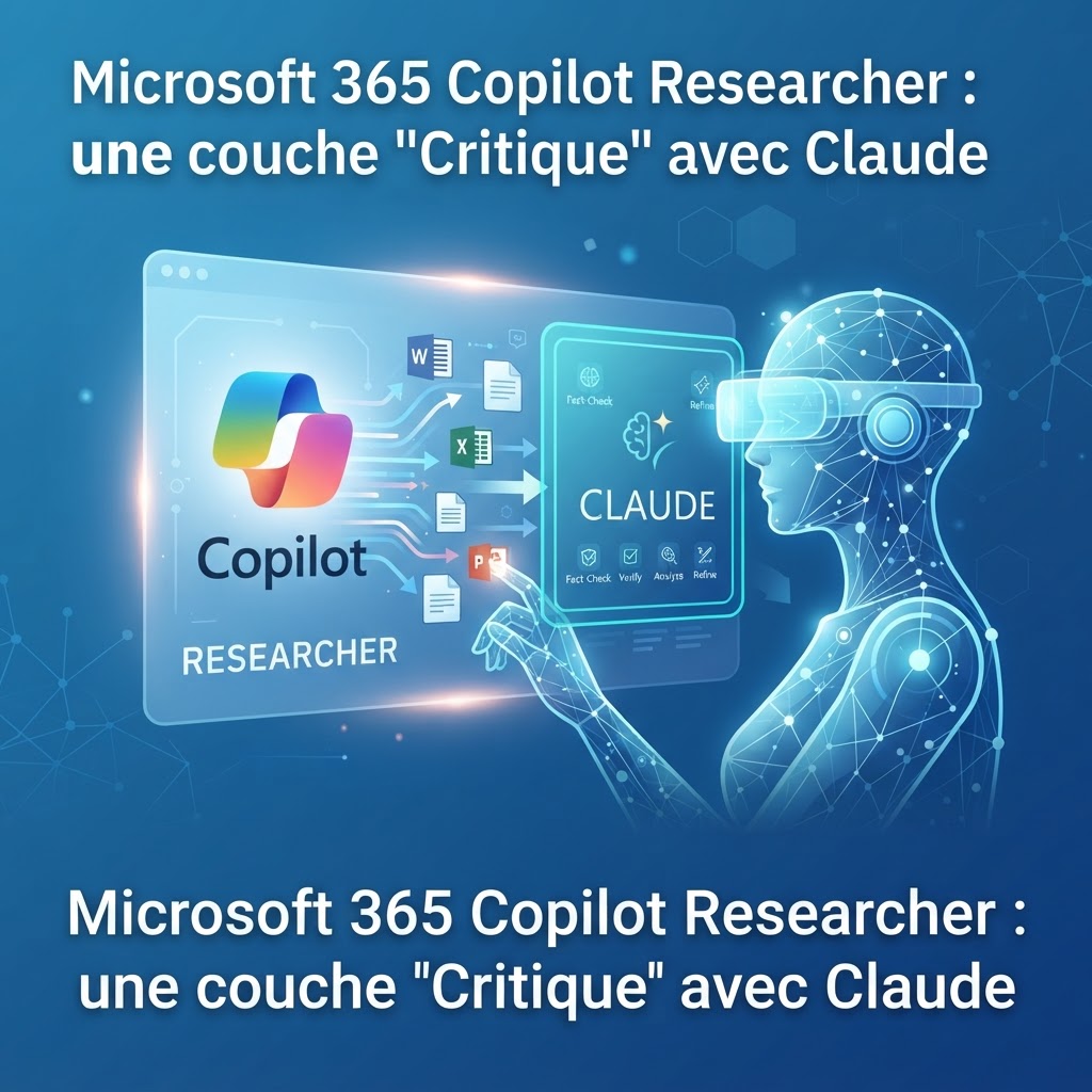 Microsoft 365 Copilot Researcher : une couche 'Critique' avec Claude