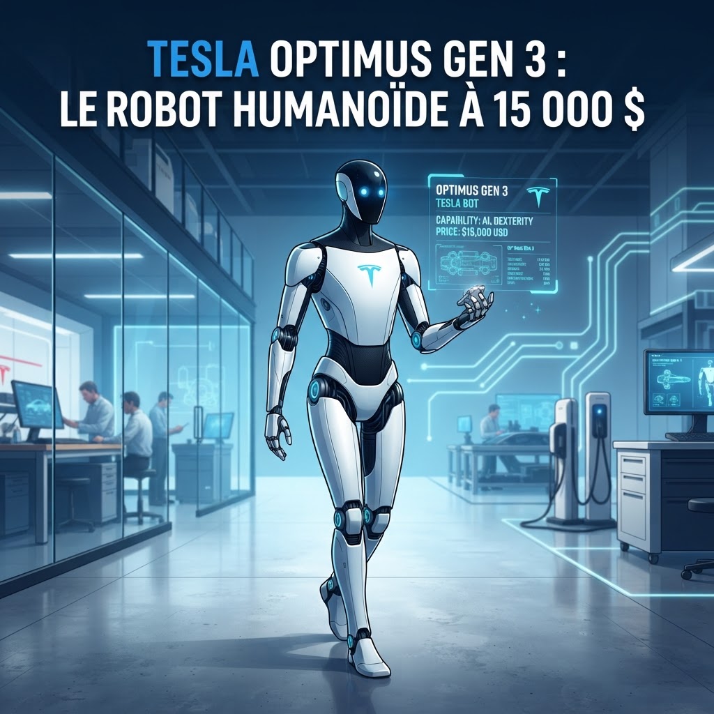 Tesla Optimus Gen 3 : Le robot humanoïde à 15 000 $