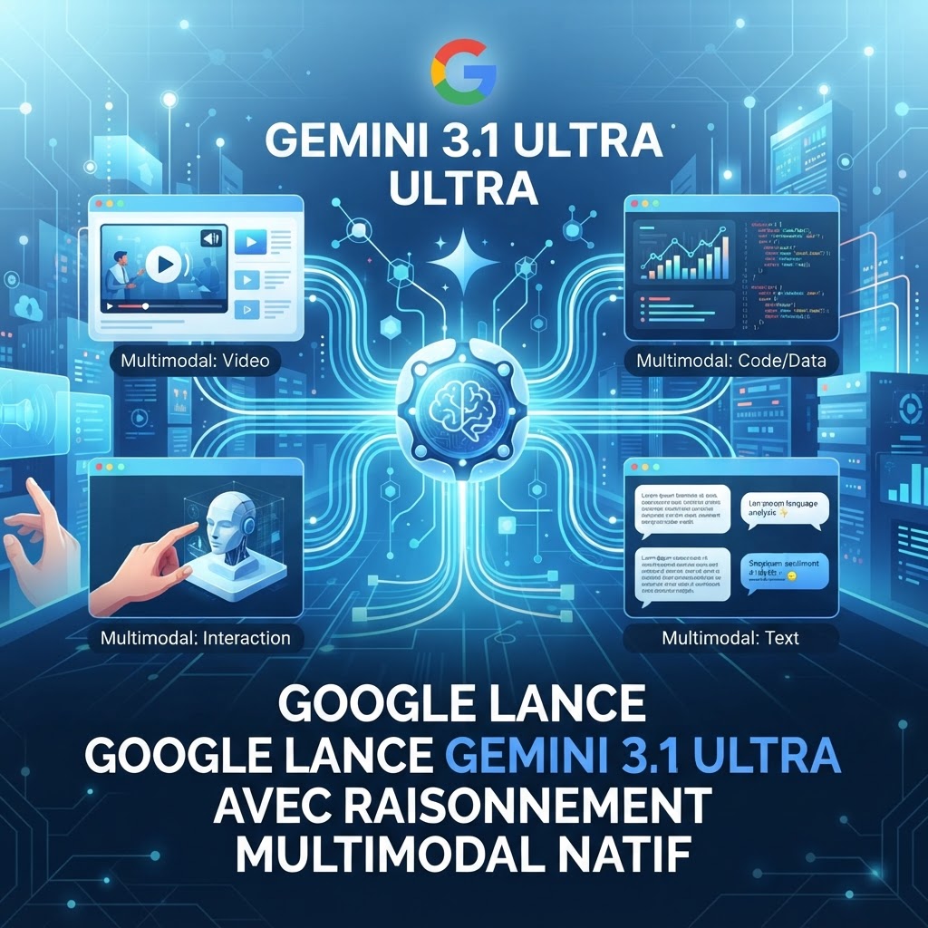 Google lance Gemini 3.1 Ultra avec raisonnement multimodal natif