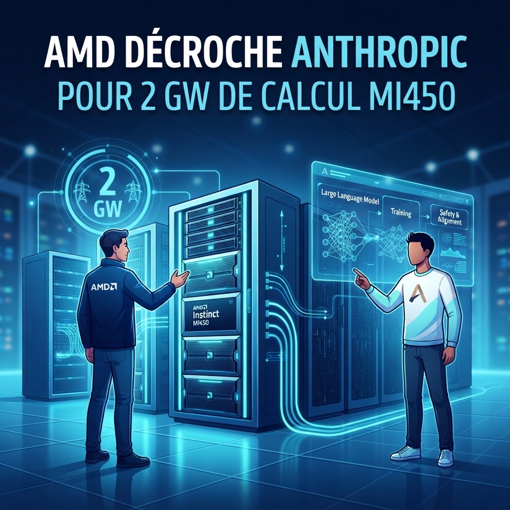 AMD décroche Anthropic pour 2 GW de calcul MI450