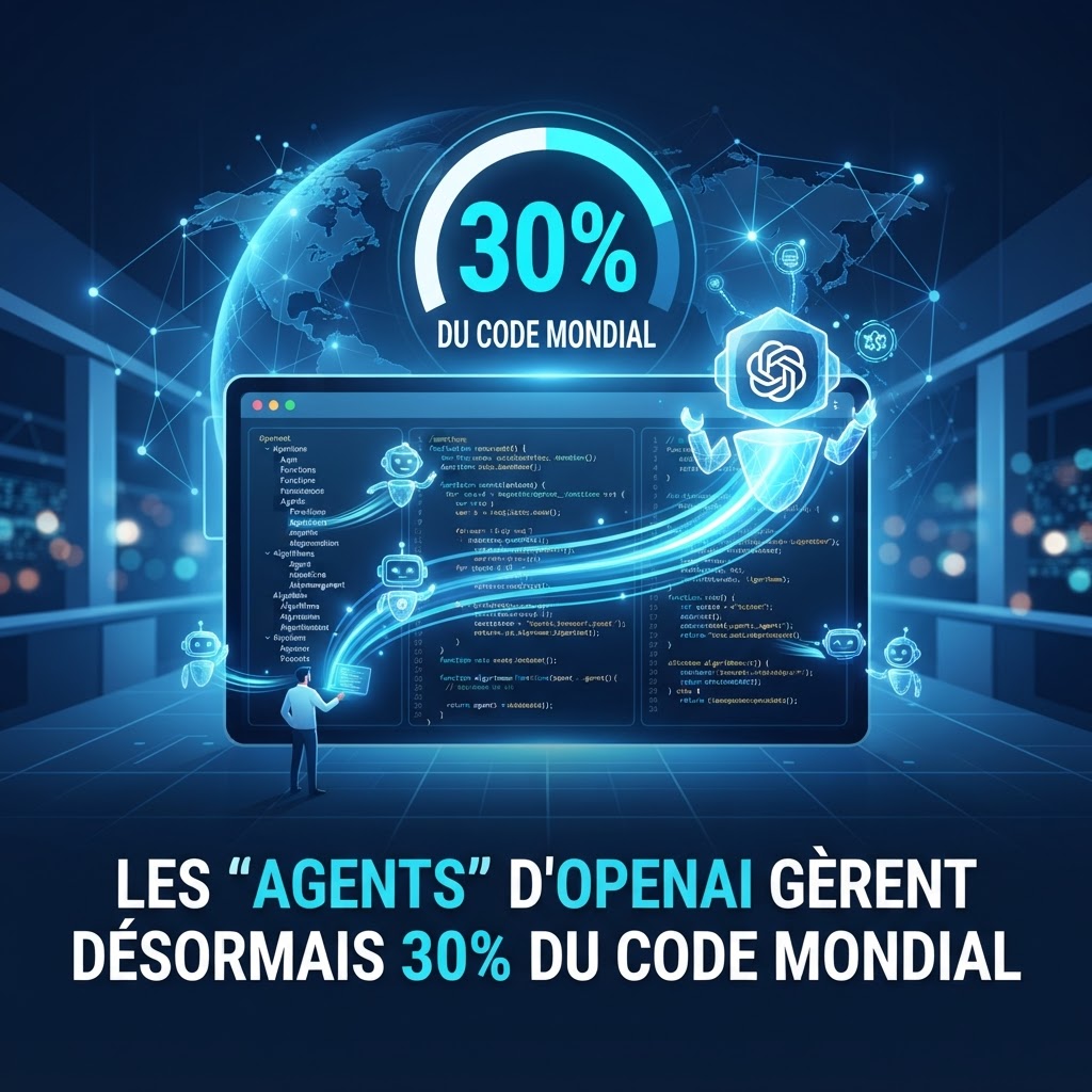 Les 'Agents' d'OpenAI gèrent désormais 30% du code mondial