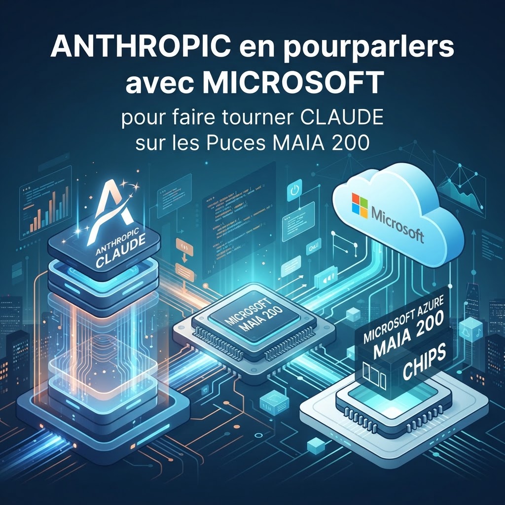 Anthropic en pourparlers avec Microsoft pour faire tourner Claude sur les puces Maia 200