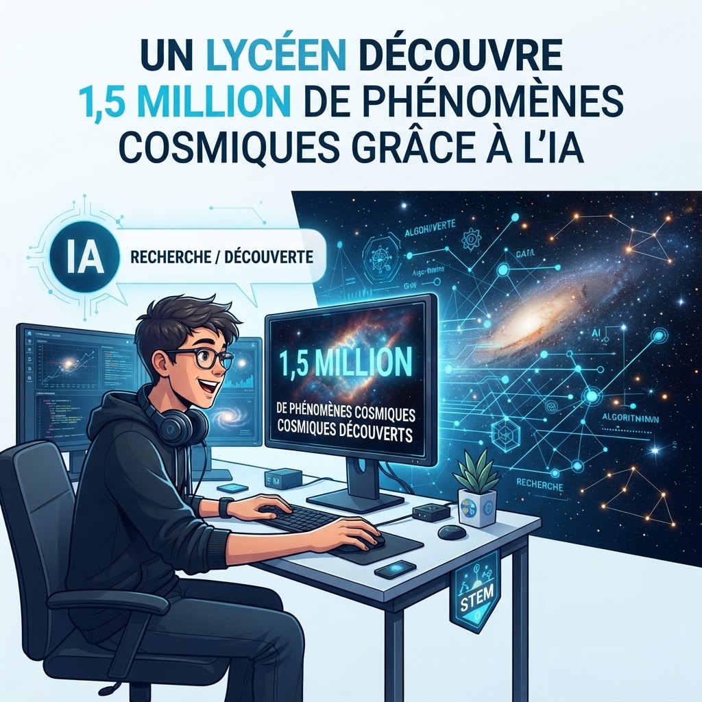 Un lycéen découvre 1,5 million de phénomènes cosmiques grâce à l'IA