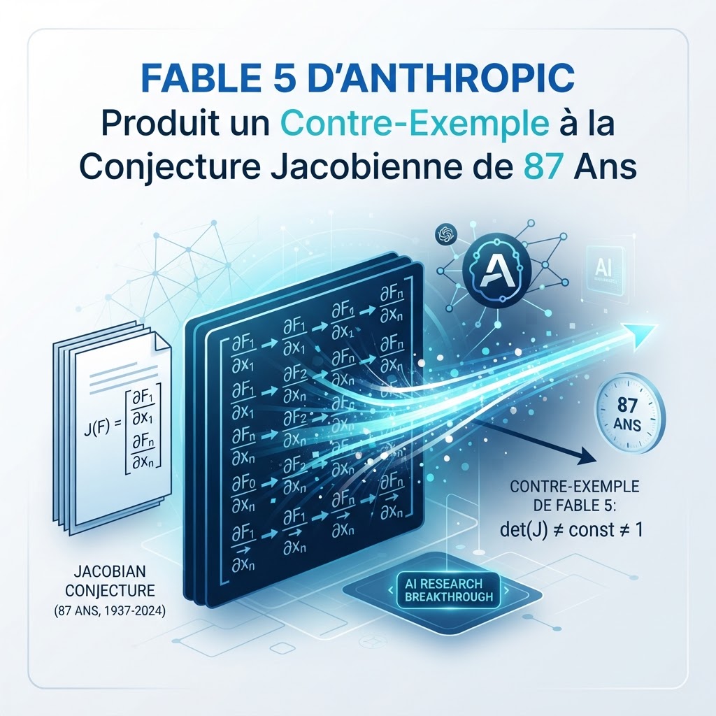 Fable 5 d'Anthropic produit un contre-exemple à la conjecture jacobienne de 87 ans