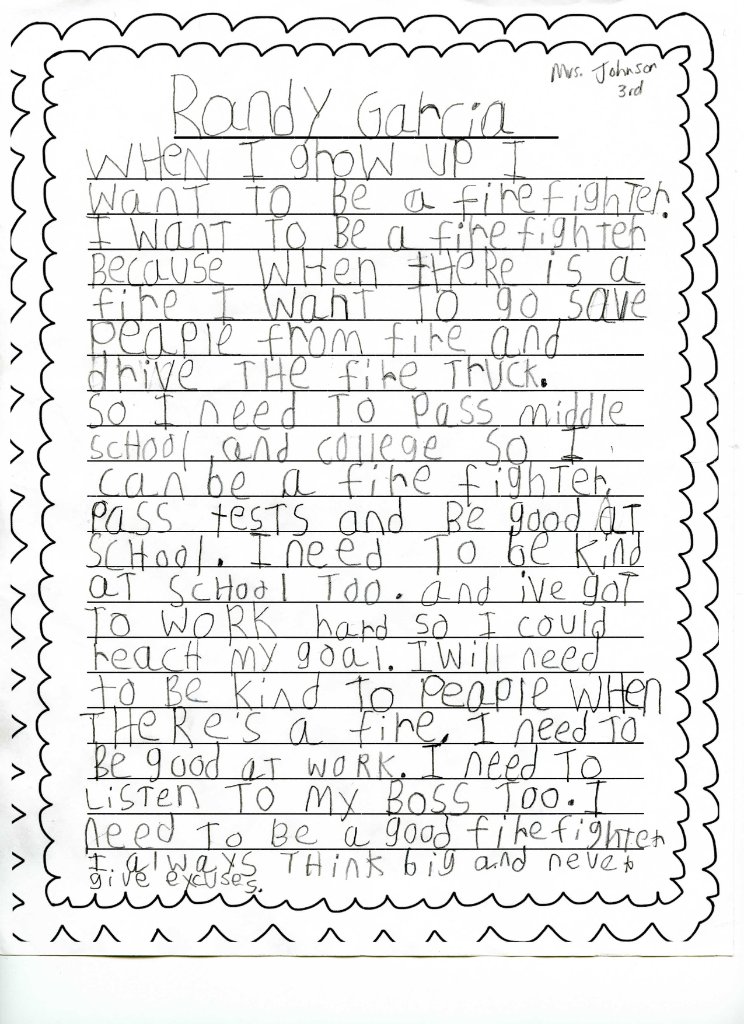 When I Grow Up I Want to Be a Fire Fighter